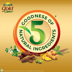 Tata Tea Gold Care Tea - 500gm, 17.6 Ounce | Goodness Of Elaichi, Ginger, Tulsi, Brahmi & Mulethi - Medium Caffeine Loose Leaves Chai Patti | Zip Lock Package