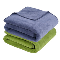 Fezora Microfiber Bath Towel 400 Gsm | For Men & Women Soft & Absorbent Weft Knitting Towels | Quick Dry Large Size Towel (Dark Grey & Pista) - 2 Piece