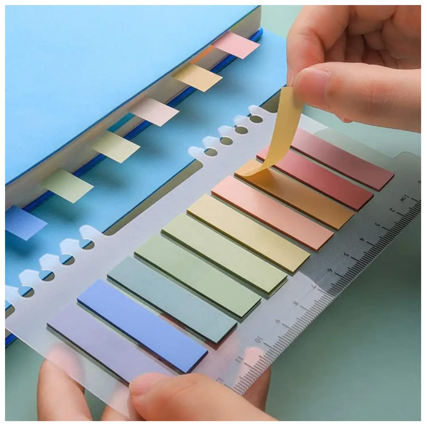 Multicolor Sticky Notes Strips, 200 Sheets (Pack Of 2) | Sticky Notes For Study, School & Office Use