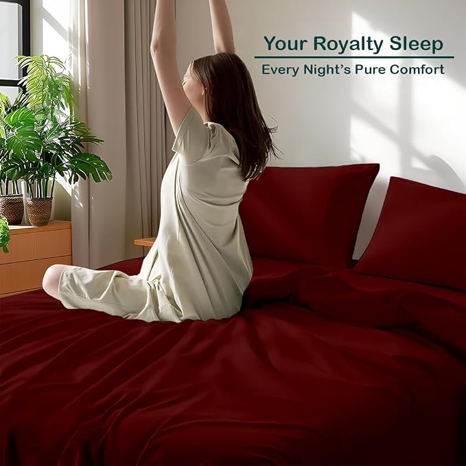 Microfiber Bedsheets For Single Plain Solid Bed Sheet Include Pillow Cover, Ultra Soft | Size 60 X 90 Inches, Marron Bedsheet - Traditional Single Bedsheet Comfort