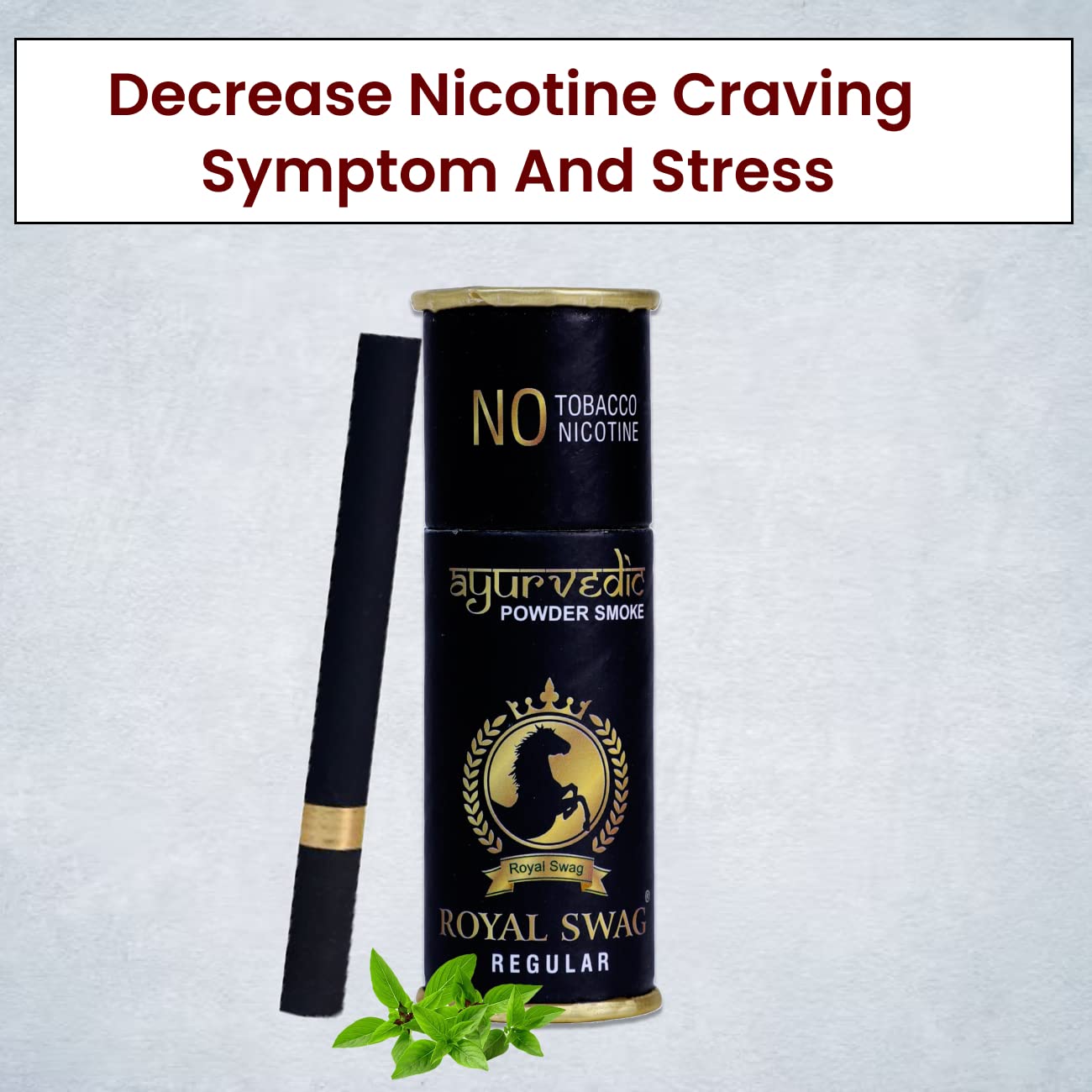 Royal Swag Herbal Nicotine Free Cigarettes 100% Tobacco-Free 100% Nicotine-Free Regular Flavoured | Smoking Cessation (Pack Of 25) With 20ml Shot Anti Addiction Spray