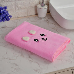 Hovent Microfiber Baby Bath Towel 400 Gsm | Large Size Super Absorbent Quality Baby Bath Towel (Pink)