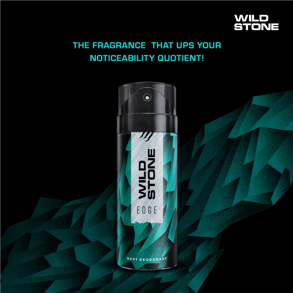 Wild Stone Edge Deodorant Body Spray For Men 150ml 5.0 Fl.oz. | Long Lasting Fragrance