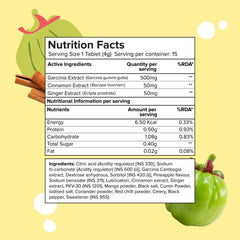 Plix The Plant Fix Garcinia Cambogia Tablet For Weight Loss, Ayurvedic Herbs, Ginger, Cinnamon, Improve Energy, Boost Metabolism, For Men & Women | 15 Effervescent Tablets 50gm 0.1lbs Each Pack Of 4