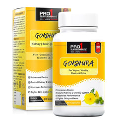 Pro1 Supplements Gokhru Gokshura Tribulus Terrestris Capsules For Men & Women, Boosts Vitality & Stamina, Supports Gut Health | 60 Veg Capsules 100gm 0.2lbs