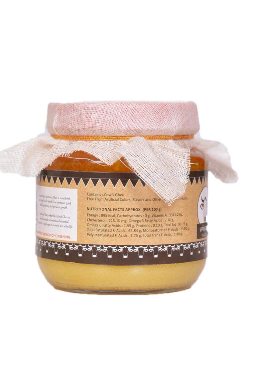 100% Pure Desi Cow'S A2 Bilona Ghee By Vrindavan | Good Source Of Healthy Desi Cow Ghee Perfect For Boost Energy | (500ml) 16.9 Ounce | Box Pack