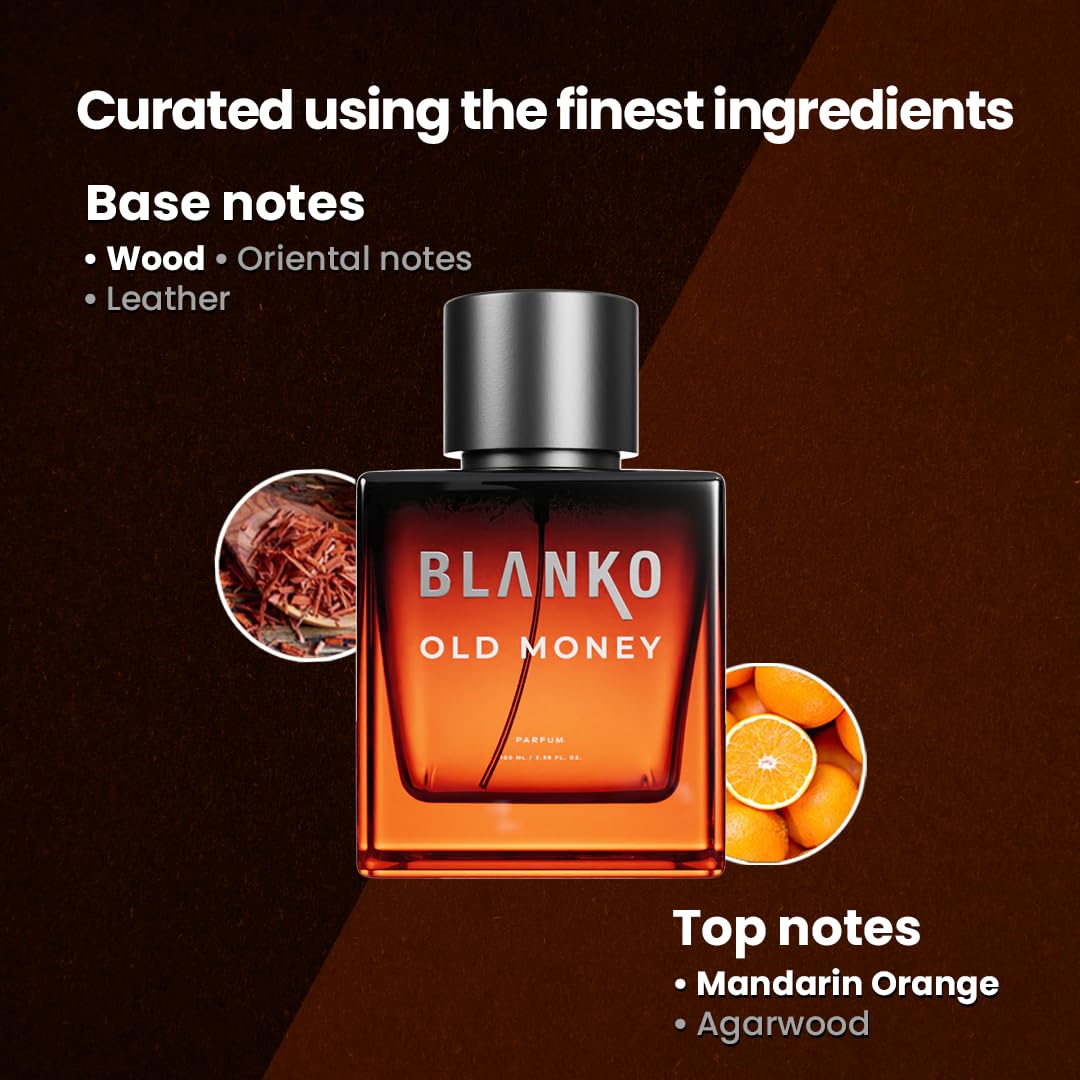 Blanko Old Money Time Lock Technology Parfum 8ml 0.27 Fl.oz. | Longest Lasting Men Perfume | Luxury Perfume For Brunch, Travel & Relaxing Vacations