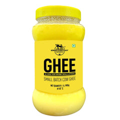 100% Pure Desi Daanedaar Cow Ghee By Kings Everyday | Rich Aroma & Taste Cow Ghee Improve Digestion & Immunity | (1 Litr) 33.8 Ounce | Jar Pack