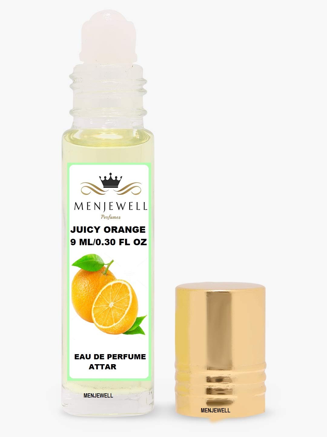 Menjewell Juicy Orange Eau De Parfum Attar Perfume 9ml 0.3 Fl.oz. Unisex Fragrance | Long Lasting