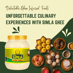 100% Natural Suhana Simla Danedar Buffalo Desi Ghee By Simla Dairy Industries | Rich In Nutrients Healthy Desi Cow Ghee Good For Digestive Health | (1 Litr) 33.8 Ounce | Jar Pack