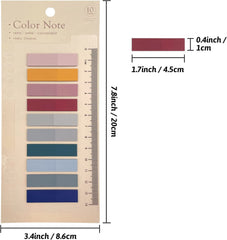 Sticky Tabs 200pcs Page Markers, Sticky Book Tabs, Book Markers, Pastel Marker Set - Blue