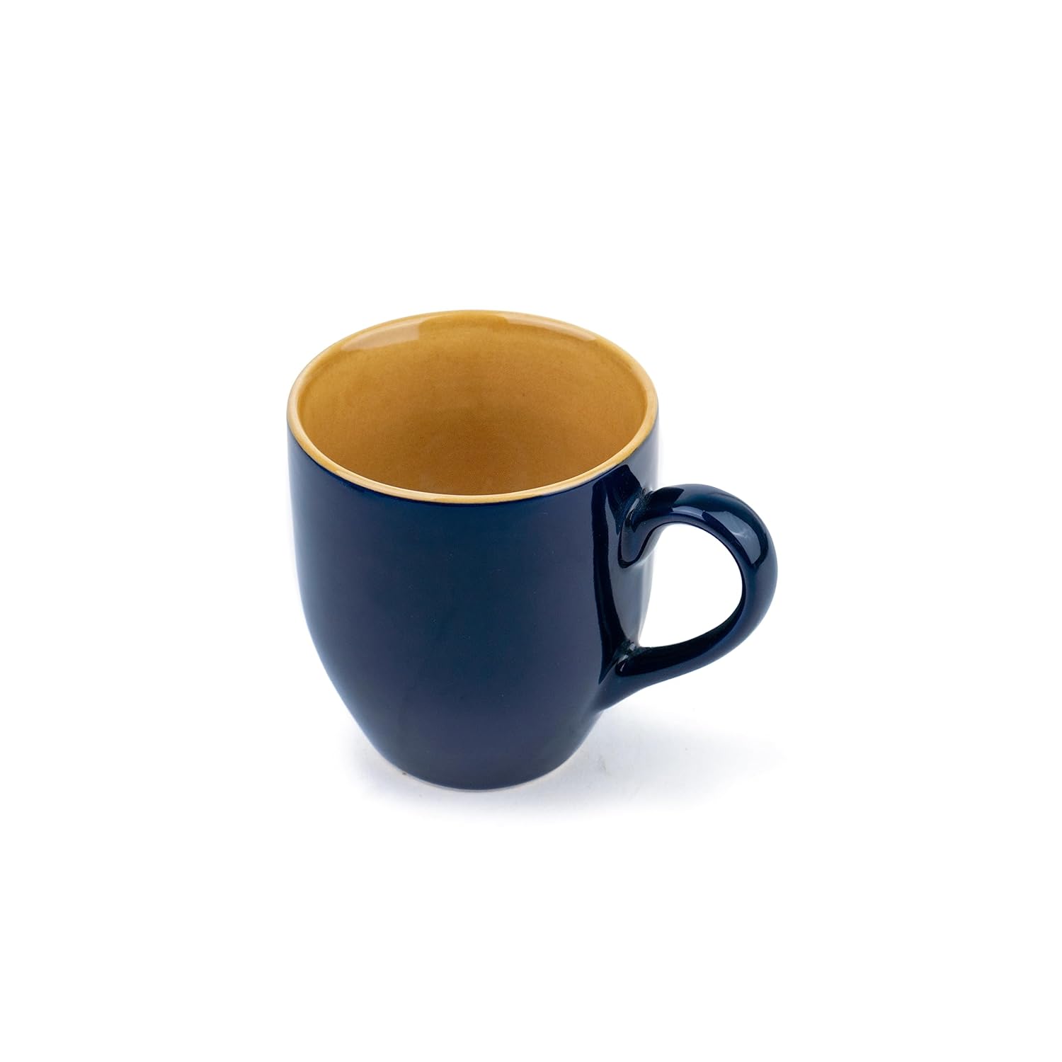 Ceramic Coffee Mug Set Of 6 - 300ml Each, Midnight Blue | Medium Mug With Glossy Finish - Stoneware Coffee Cup Set | Ceramic Cup - Microwave Safe & Dishwasher Safe