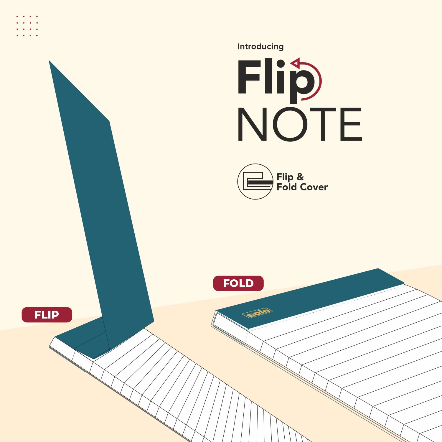 Flip Note A5 Notepad – Velvet Finish Cover, 80 Sheets Premium Smooth Paper (Blue) Pack Of 2