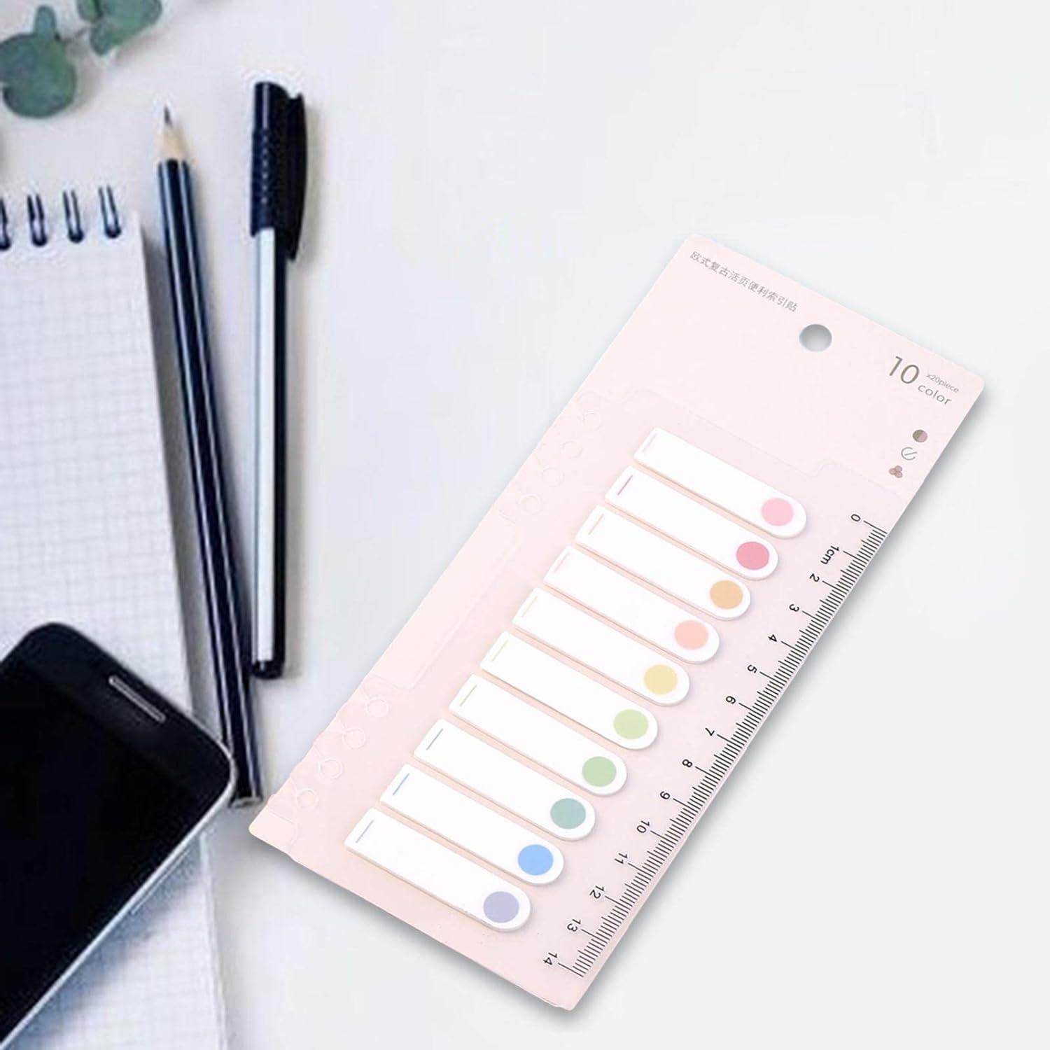 Transparent Dotted Sticky Notes, Waterproof Self-Stick Notes Pads Index Sticker Tabs
