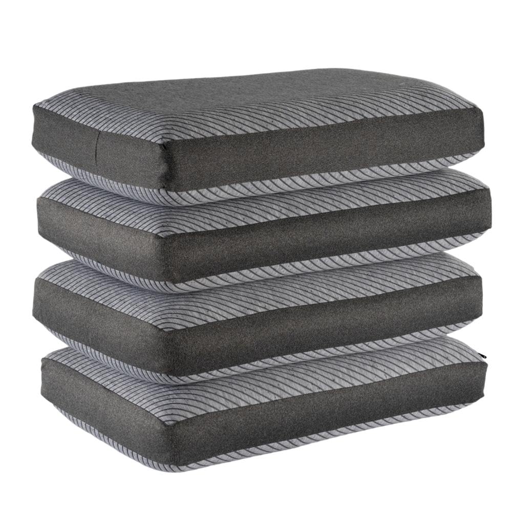 Memory Foam Pillow For Sleeping, Orthopedic Pillows For Neck Pain, Light Grey - 21 X 15 X 5 Inch | Memory Foam Pillows, Bed Pillow, Medium Firm, Care - Light Machine Wash - Set Of 4