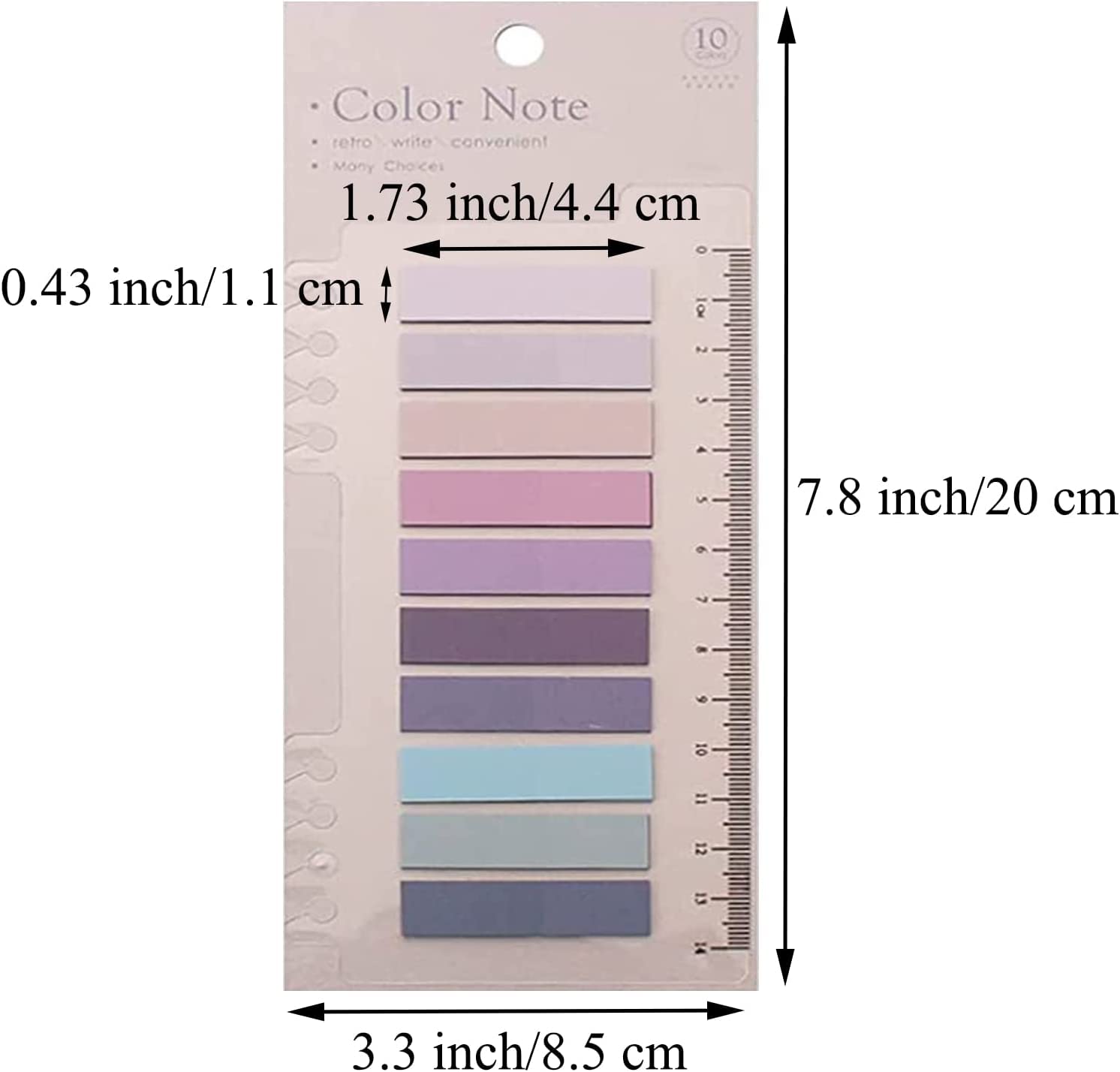 Self-Adhesive Sticky Tabs, Sticky Index Tabs For Books, Transparent Sticky Notes - 400 Pcs