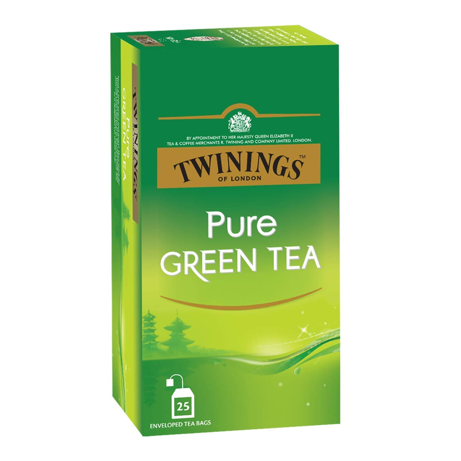Twinings Pure Green Tea + Pure Camomile Tea - Green & Herbal Infusion Two Tea Combo Pack Of 2 | Caffeine Free Herbal Tea For Anxiety & Stress Relief - 25 Teabags Each