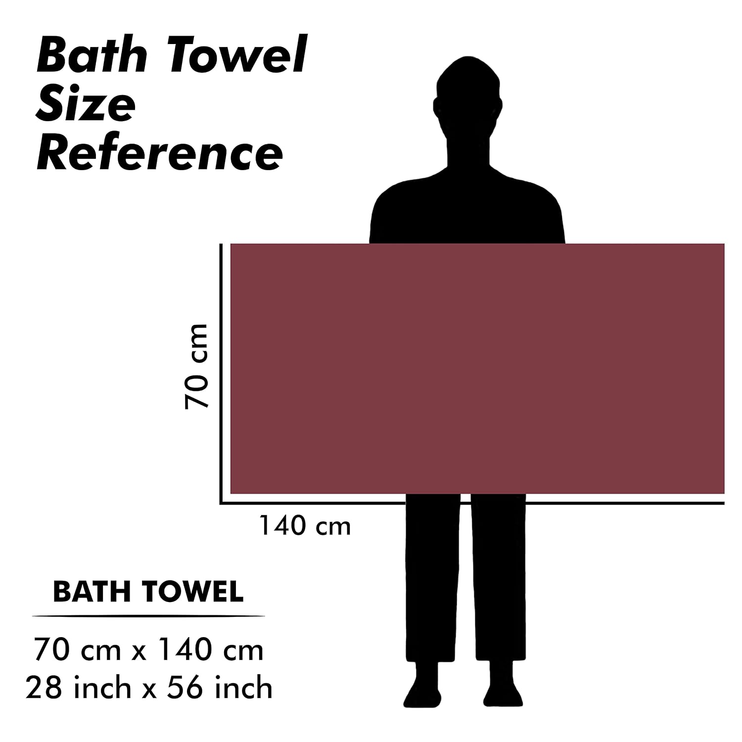 Urbanleaf Microfiber Large Bath Towel 700 Gsm | Quick Dry Super Absorbent Bath Towel For Men & Women (Brown & Wine Stripe) - Pack Of 2