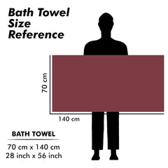 Urbanleaf Microfiber Large Bath Towel 700 Gsm | Quick Dry Super Absorbent Bath Towel For Men & Women (Brown & Wine Stripe) - Pack Of 2