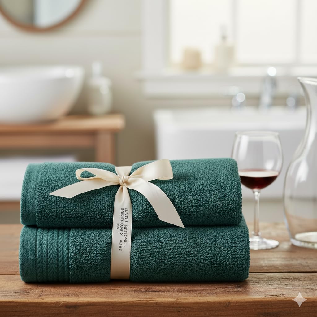 Prism Comfort 100% Cotton Hand Towel 500 Gsm | Fade Resistant Hand Towel Soft & Absorbent Towel (Teal) - 2 Pcs