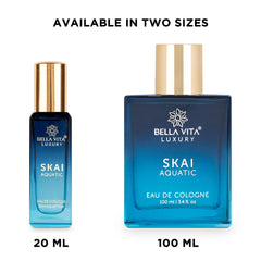 Bella Vita Luxury Skai Aquatic Eau De Cologne 20ml 0.68 Fl.oz. Long Lasting | For Men & Women