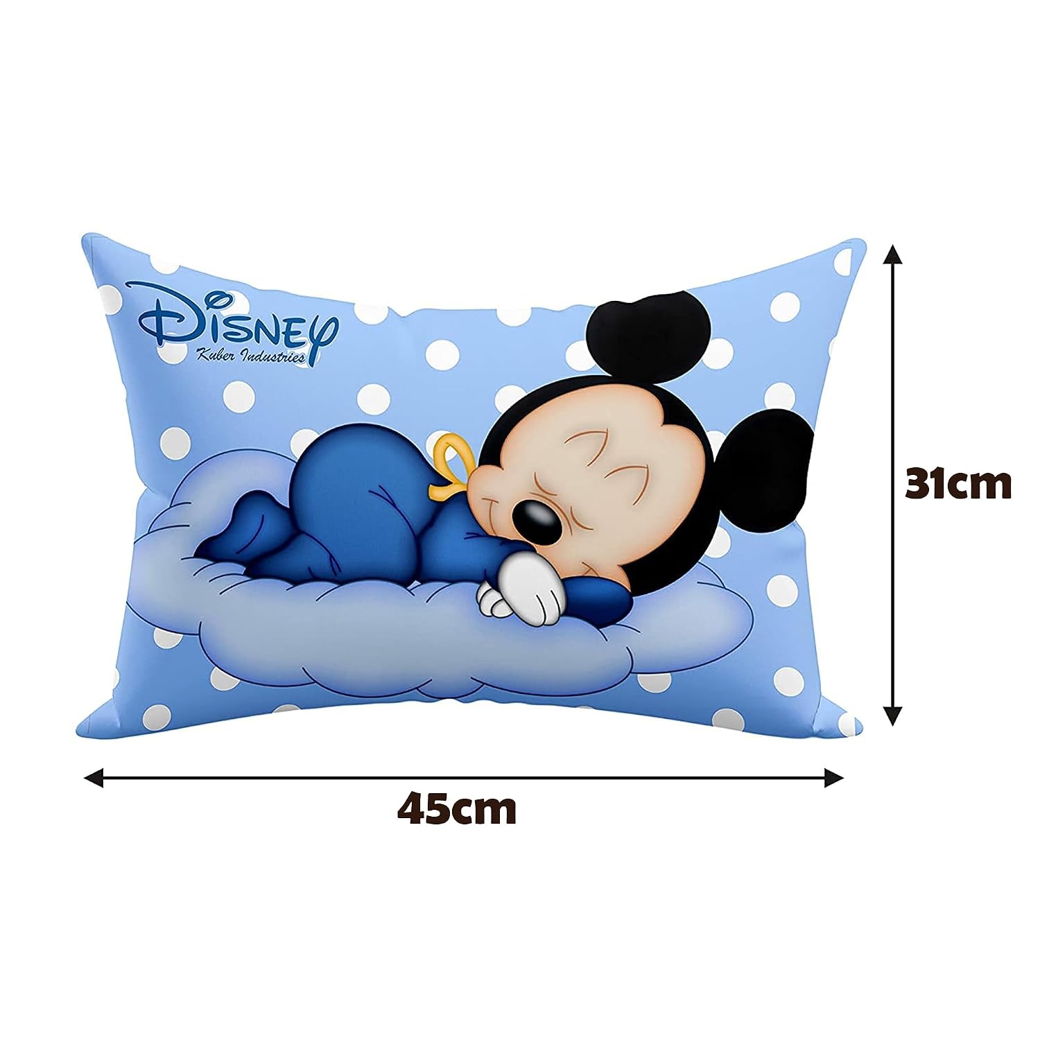 Kid's Disney Mickey & Mickey Friend Pillow For Sleeping, Sky Blue - 12 X18 Inch | Cozy & Fluffy Super Soft Pillow | Suitable For All Sleepers, Multipurpose & Comfortable - Pack Of 12