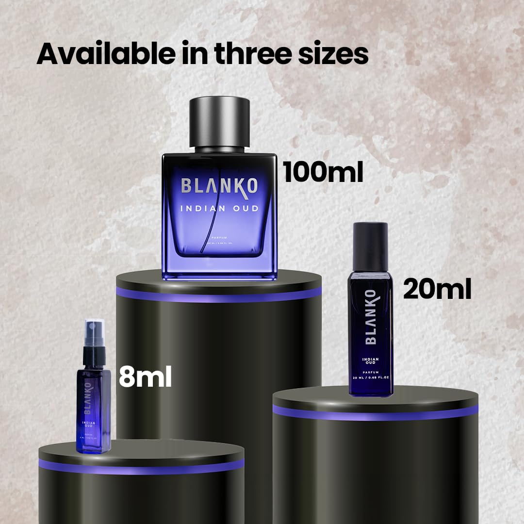 Blanko Indian Oud Time Lock Technology Parfum 100ml 3.4 Fl.oz. Longest Lasting Fragrance For Men