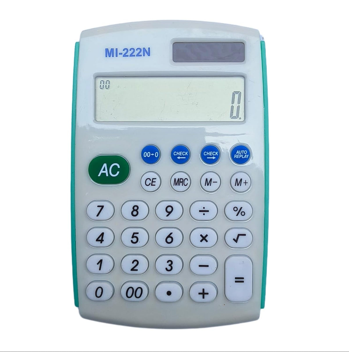 Upgrade Mi-222n Portable Calculator, 12 Digit (White) | 12-digit Display Large, Responsive Buttons | Pocket Size Calculator, Easily And Work