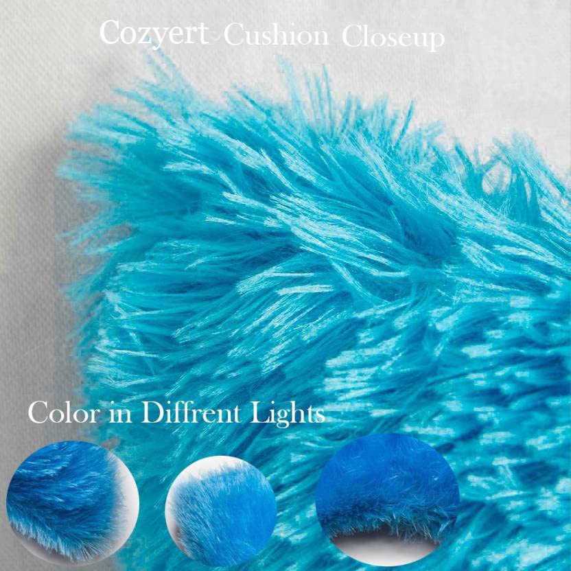 Luxury Soft Fur Love Heart Shape Cushion Pillow, For Valentine's Day, Blue | For Couple, Sofa, Car, Decoration, Furniture Cushion, Washable, Super Soft Pillow, Decoration Purpose