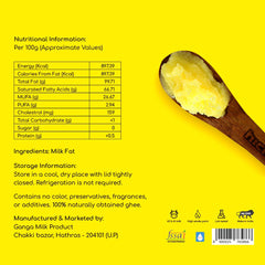 Natural A2 Cow Desi Ghee & Cultured Ghee By Hichkie | Rich In Vitamin A, D & K Healthy Vedic Bilona Method Pure Desi Ghee For Enhances Immunity | 360ml (180ml * 2) 12.1 Ounce | Combo Pack