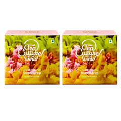 Tea Culture Of The World Sweet Sleep Herbal Tea - Pack Of 2 X 16 Tea Bags | Soothing Sleep Tea For Stress & Anxiety - Made With Chamomile, Lavender, Hop Flower & Oat Straw | Medium Caffeine