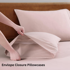 Elastic Fitted Bedsheet For Double Bed With 2 Pillow Covers | 60 X 78 Inches, Sepia Rose | Comfortable Fabric, Machine Washable | Softness Every Night