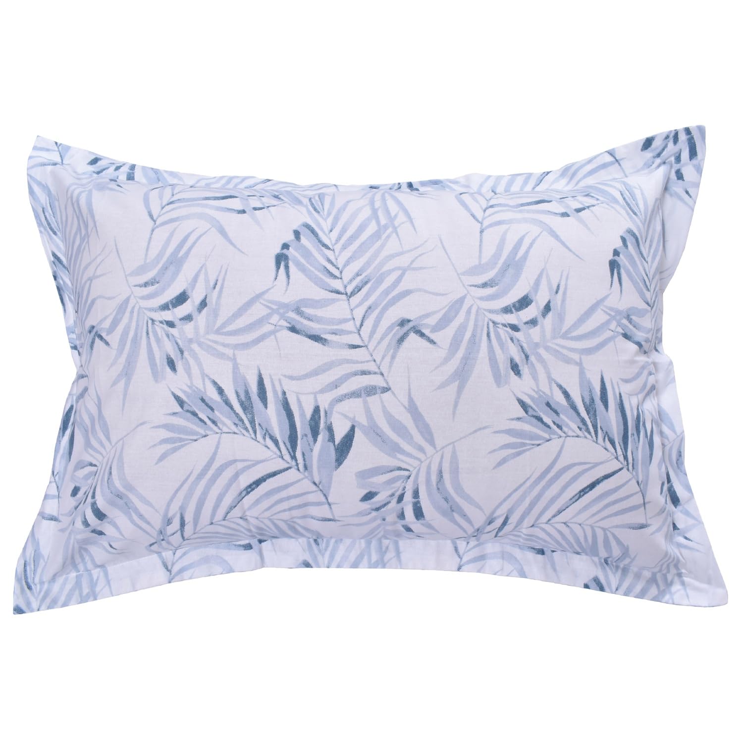 Cotton Single Bedsheets With 1 Pillow Covers - 55 X 88 Inches, Blue Nova & White | Ideal For House - Bedroom, Guest Room, Perfect Gift For Festivals