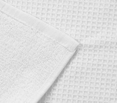 Fash Home Waffle Terry Fusion Bath Towel 1000 Gsm | Full Large Size 100% Soft Cotton Super Luxurious Quick Absorbent Towel - White & Grey (Pack Of 2)