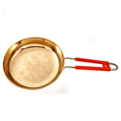 Golden Brass Frying Pan - Fry Pan, 1.7 Liters | 100% Non-Toxic Scratch Resistant - Strong & Long Lasting