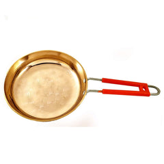 Golden Brass Frying Pan - Fry Pan 1.2 Liters | 100% Non-Toxic Scratch Resistant - Strong & Long Lasting
