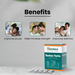Himalaya Wellness Tentex Forte, Increases Desire, Libido Enhancer | Power Of Ashvagandha & Shilajeet | Strip Of 10 Tabs *10