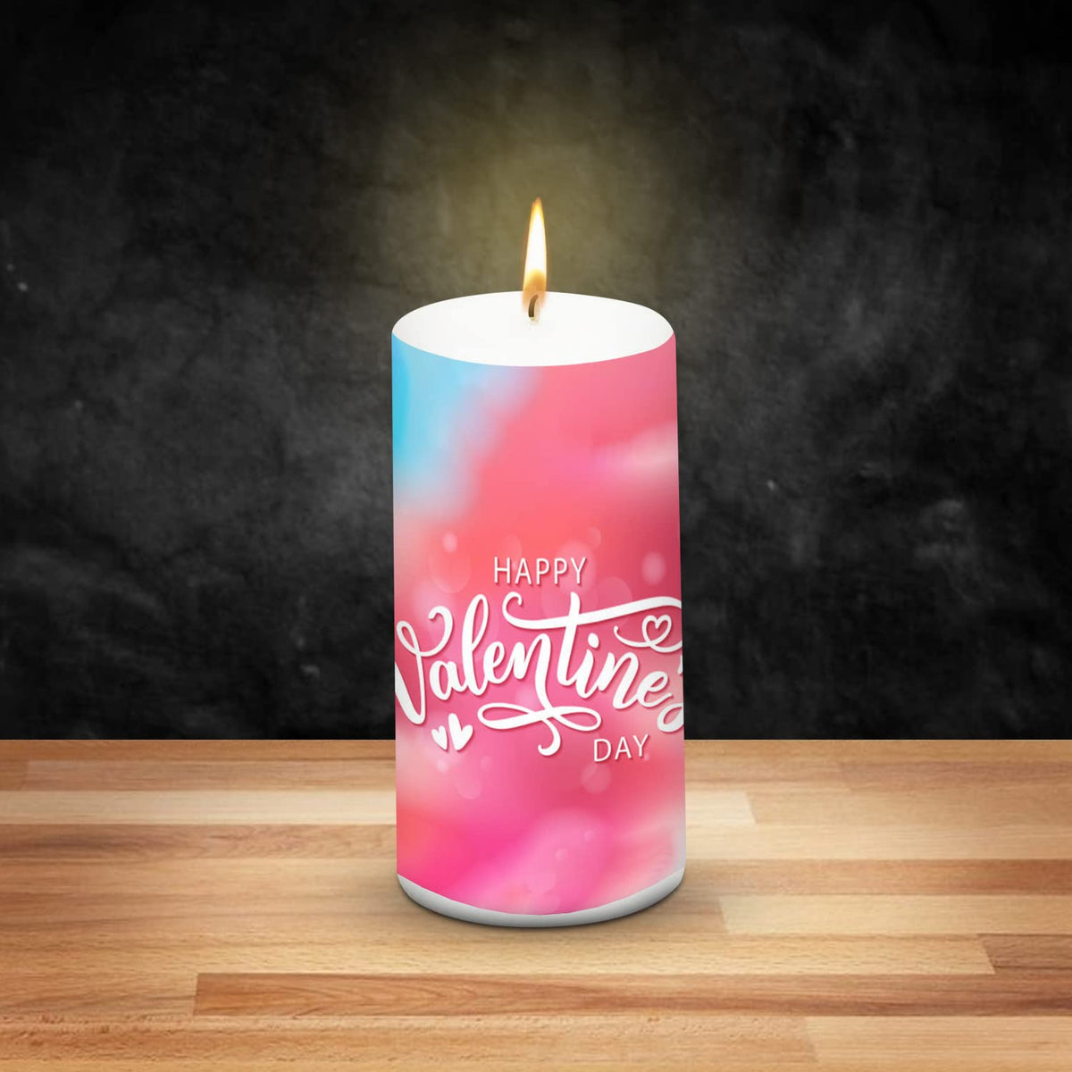 PILLAR CANDLE VALENTINE'S DAY SPECIAL PINK COLOUR WINTER CANDLE BEST FOR COUPLES