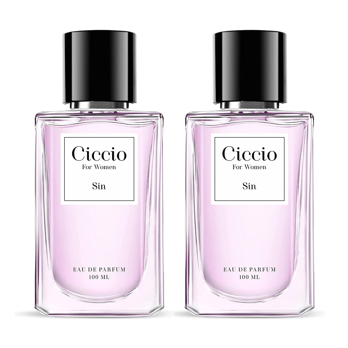 Ciccio Sin Eau De Parfum For Women 100ml 3.4 Fl.oz. Each Pack Of 2 | Feminine Fragrance | Long Lasting