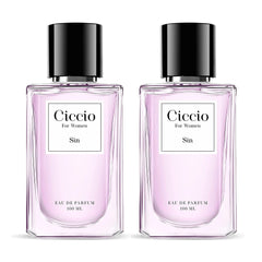 Ciccio Sin Eau De Parfum For Women 100ml 3.4 Fl.oz. Each Pack Of 2 | Feminine Fragrance | Long Lasting