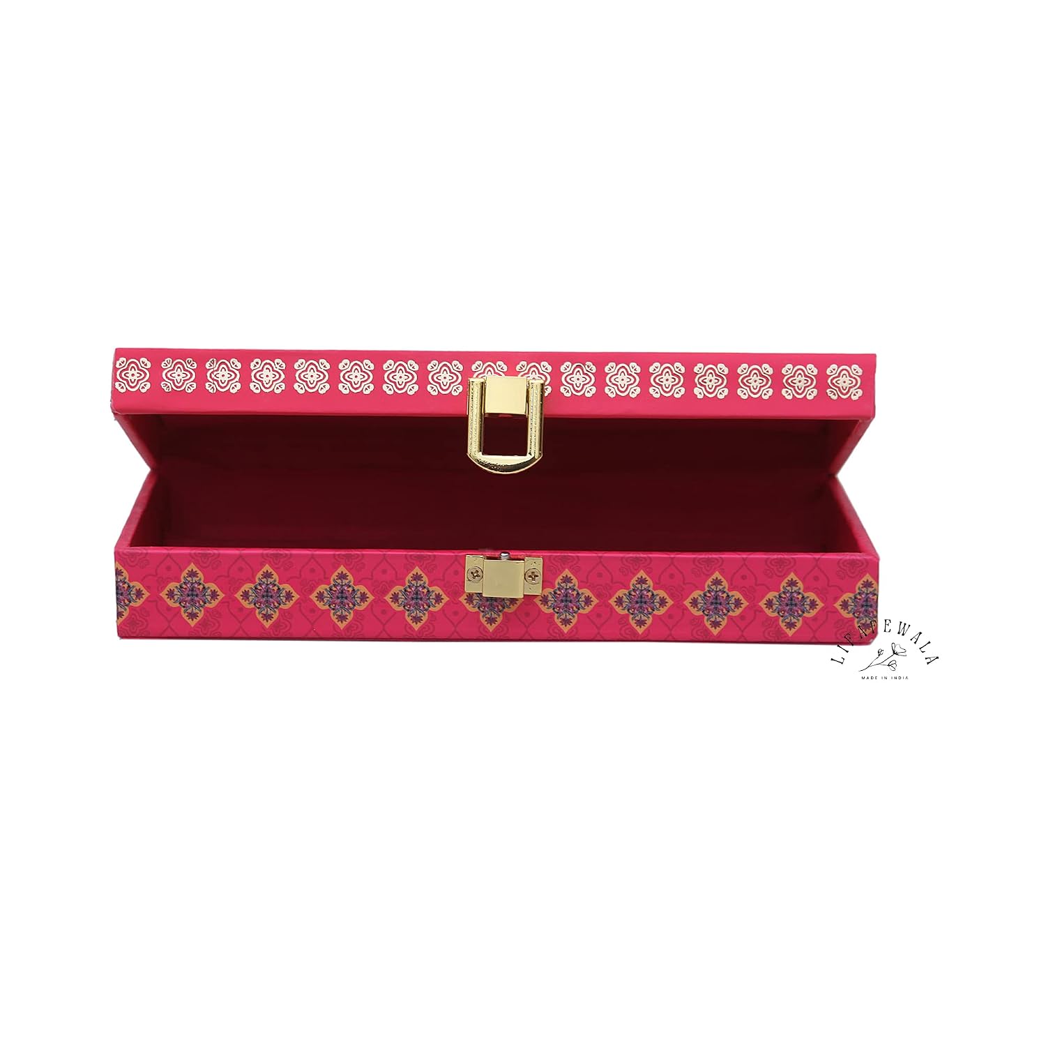 Designer Rectangular Shaped Cash Box, Shagun Box, Gift Box, Gaddi Box, Jewellery Box, Shagun Envelope In Floral Design, Colour - Pink
