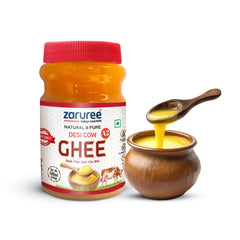 Pure A2 Desi Cow Ghee By Zaruree | Rich In Vitamins A, D & K Healthy Nutrients Malnad Gidda Breed Cow Desi Ghee For Bones Health | 1.5 Litre (500ml * 3) 50.7 Ounce | Jar Pack