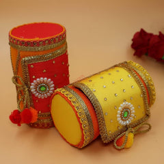 Wood Decorative Cash Box, Shagun Box, Gift Box, Jewellery Box, Bangel Box, Money Box Envelop Wedding Gift Color Pack Of 2, Colour - Multicolour