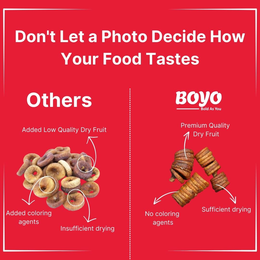 100% Natural Dried Afghani Figs By Boyo 200gm, | Rich In Iron Fiber Rich Dry Fruits Gluten Free Good Immunity Dry Anjeer | 7.0 Ounce