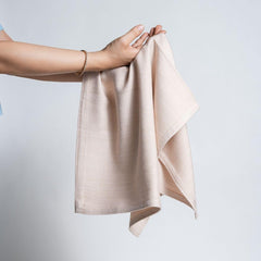 Debaans 100% Bamboo Hand Towels 800 Gsm | Buttery Soft, Ultra-Absorbent, Lightweight, Anti-Microbial, Hypoallergenic, Quick Dry Hand Towel (Set Of 4) - Beige