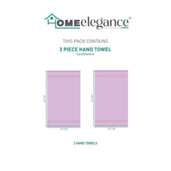 Home Elegance Comfort Living Hand Towel 200 Gsm (Violet Sky)- Pack Of 2