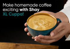 Large Ceramic Coffee Cup Set Of 2 - Teal Green, 350ml Each | Cappuccino Cup With Glossy Finish - Large Ceramic Coffee Cup | Premium Stoneware Coffee Cup - Microwave Safe, XL Cuppa