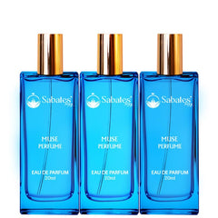 Sabates Muse Eau De Parfum Each 20ml 0.6 Fl.oz. Combo Of 3 | Long Lasting Aromatic Blend Of Masculin Fragrance For Unisex