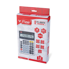 Flair FC-900tx GST Function And Currency Converter Calculator | 16 Digits Display - 112 Steps Check & Correct