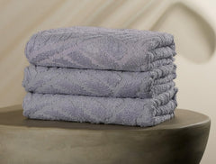Musa Banana Hand Towels 400 Gsm | Terry Hand Towel For Wash Basin Kitchen Gym Towel For Men (Misty Lilac) -Set Of 3